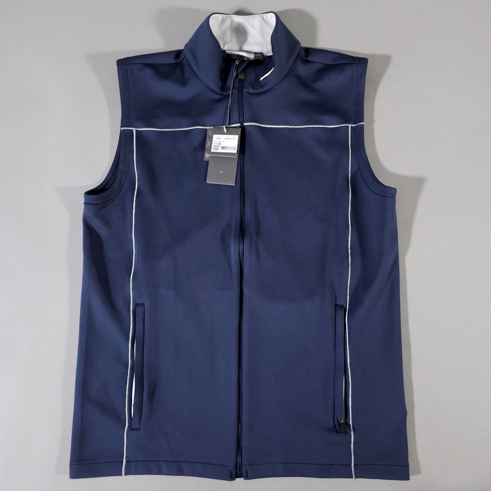 Kjus Damian Vest Mens 48 S Navy Blue Golf Full Zip UPF 50+ K00446